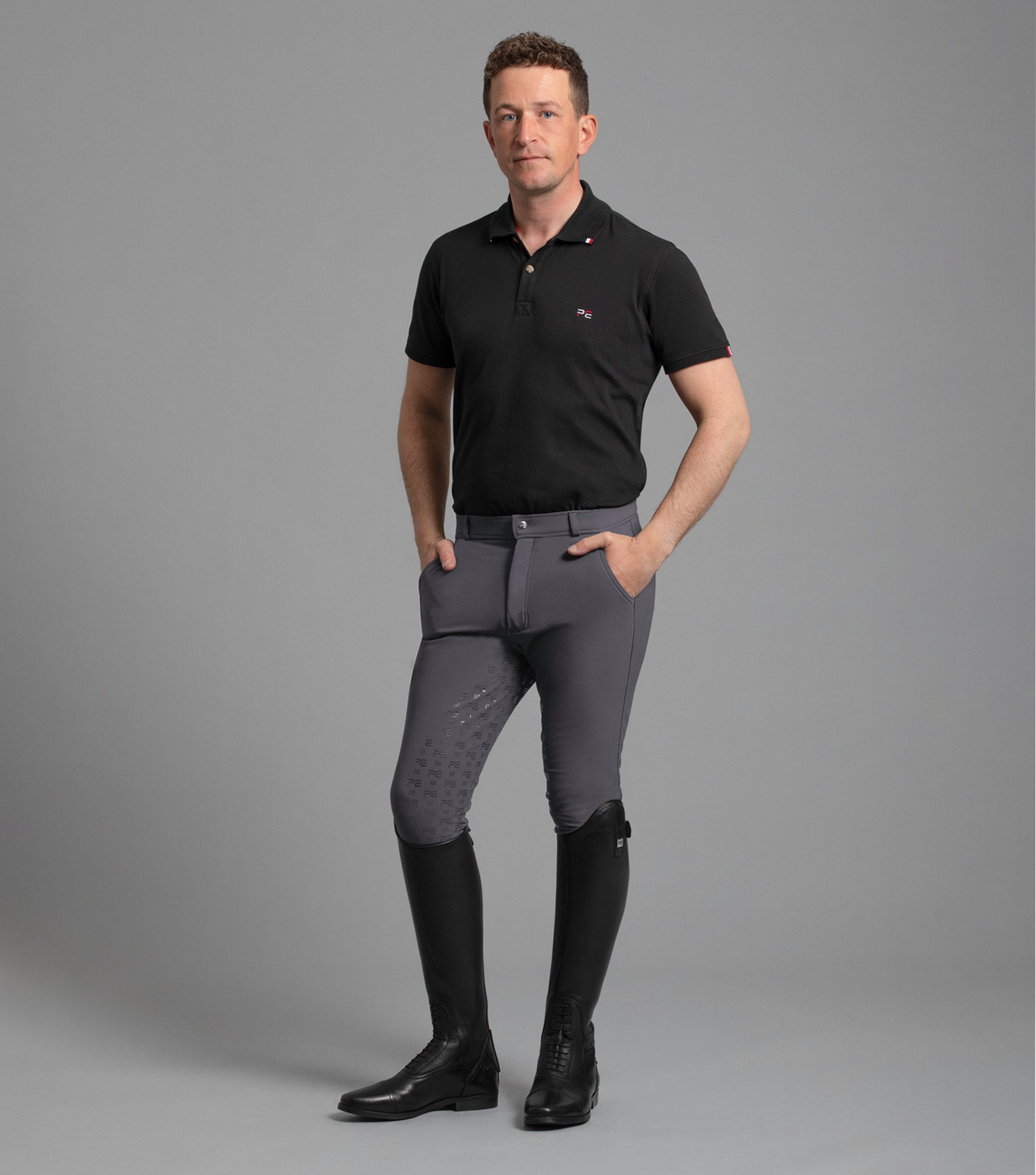 HEAVYWEIGHT SATIN PANTS ZW COLLECTION - Anthracite grey