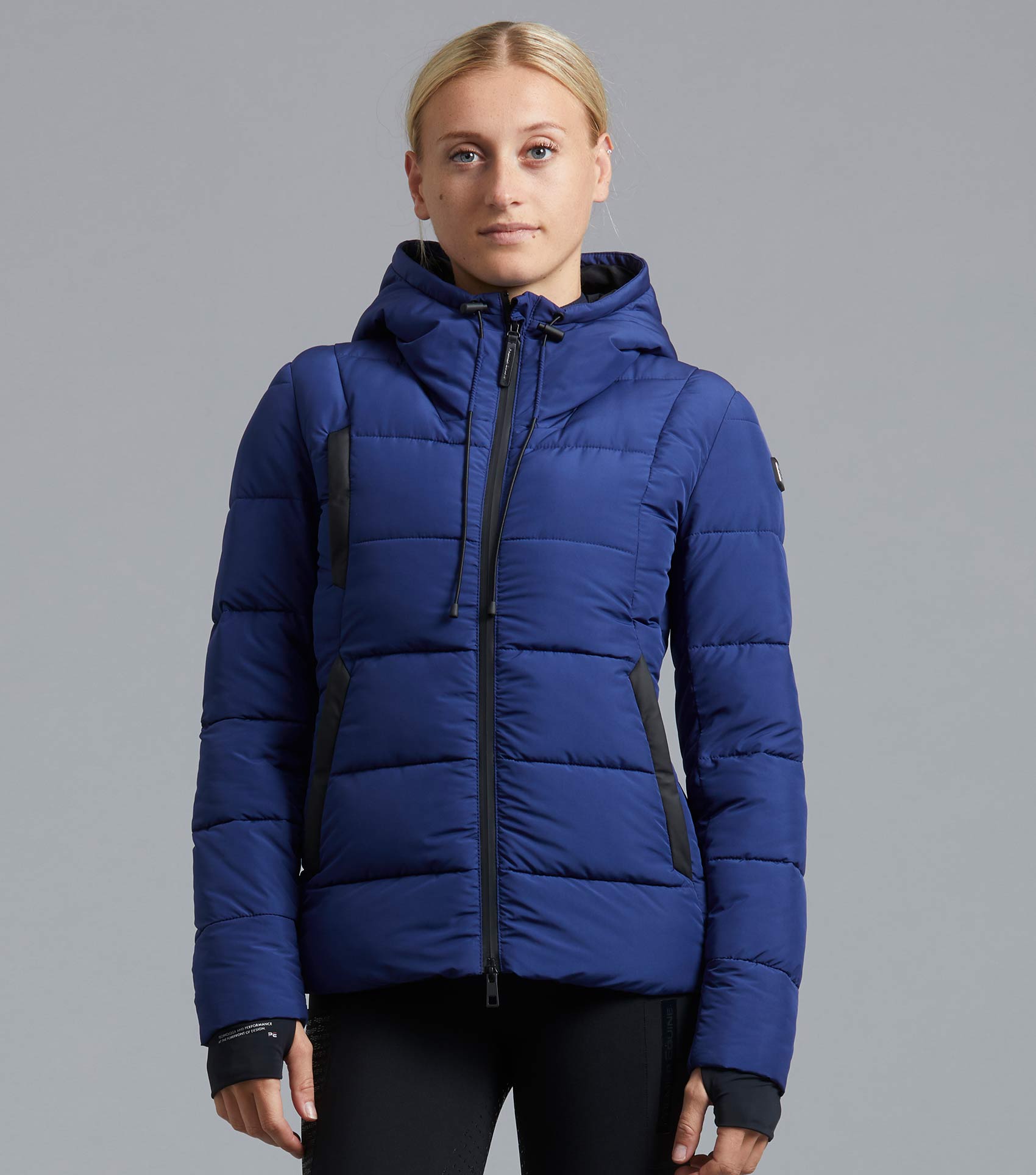 fermina long length quilted puffer parka jacket navy