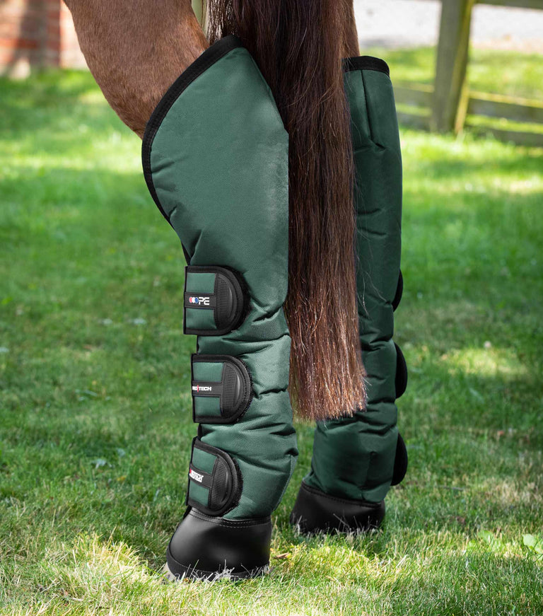 Ballistic Knee Pro Tech Horse Travel Boots Green