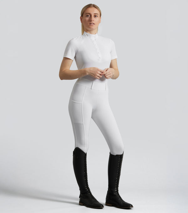 Luceo Ladies Full Seat Competition Riding Tights White