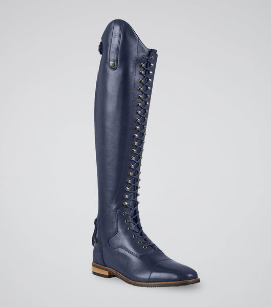 Navy leather boots on sale