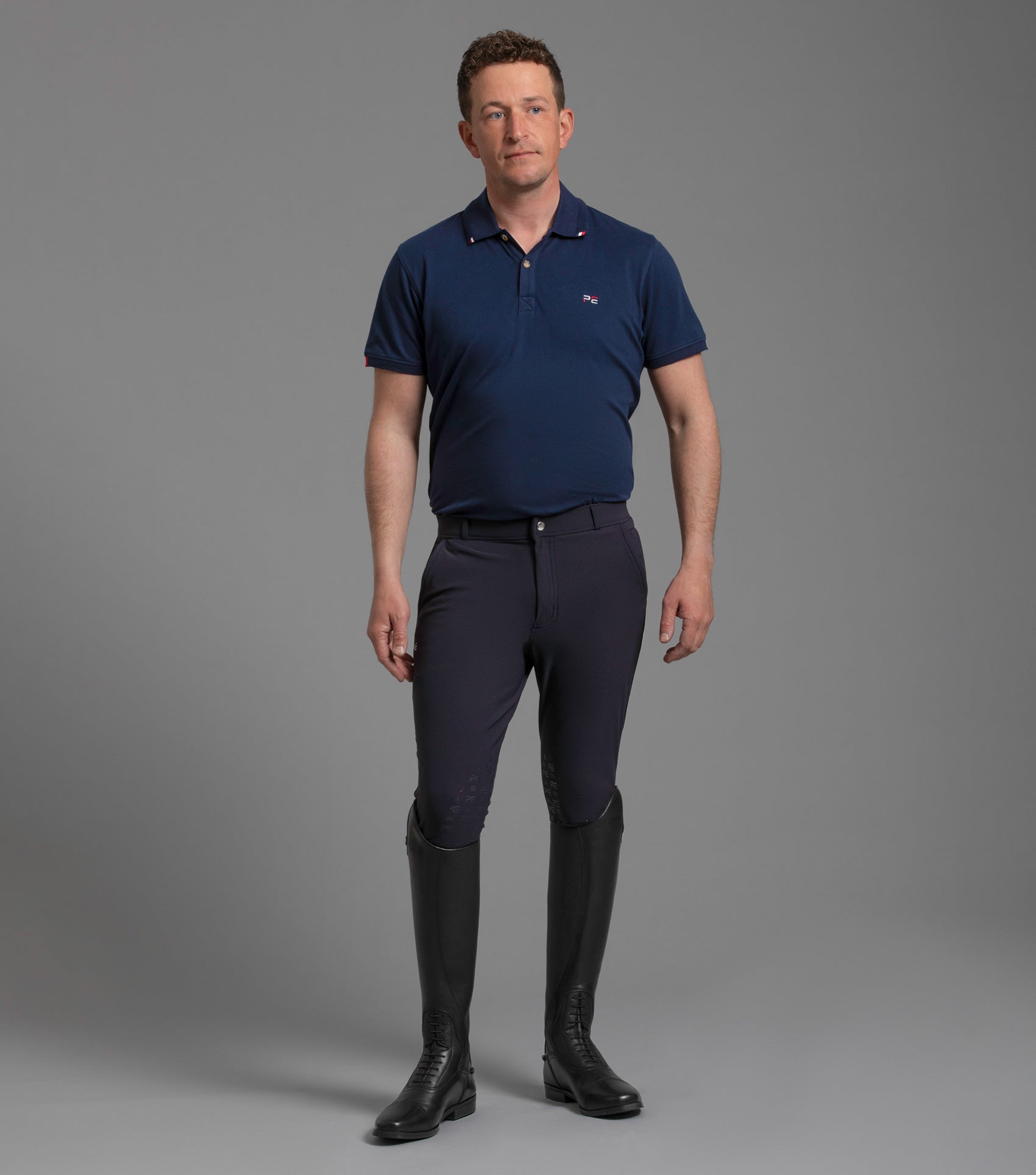 Santino Men's Gel Knee Riding Breeches - Navy – Premier Equine Int. Ltd.