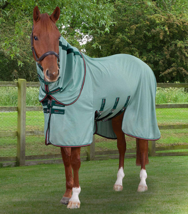 Bug Buster Fly Rug with Detachable Neck and Belly Flap Mint Green