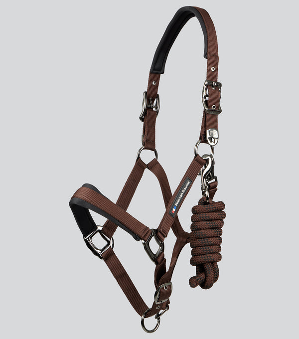 Corda Horse Head Collar with Lead Rope Brown