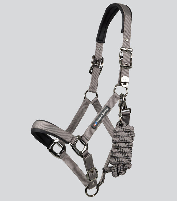 Corda Horse Head Collar with Lead Rope Grey