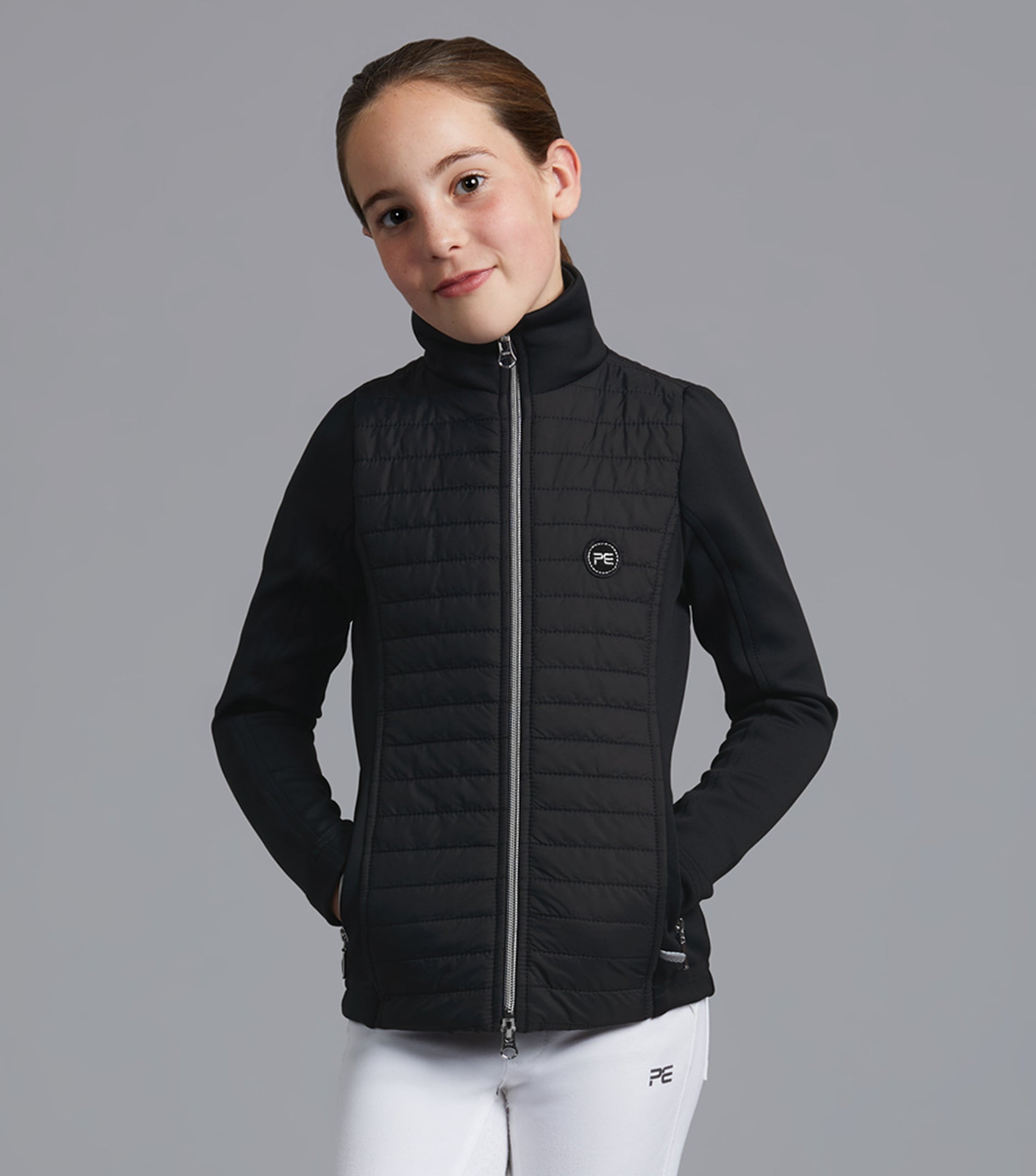 Mini Elena Girl's Hybrid Riding Jacket Black – Premier Equine Int. Ltd.