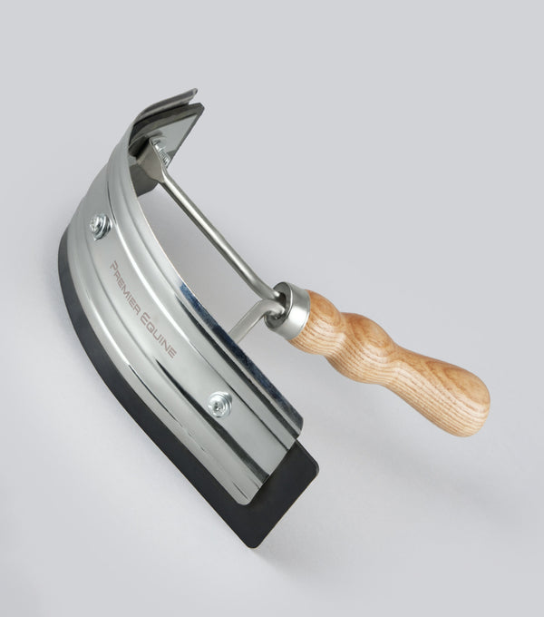 Metal Sweat Scraper with Wooden Handle