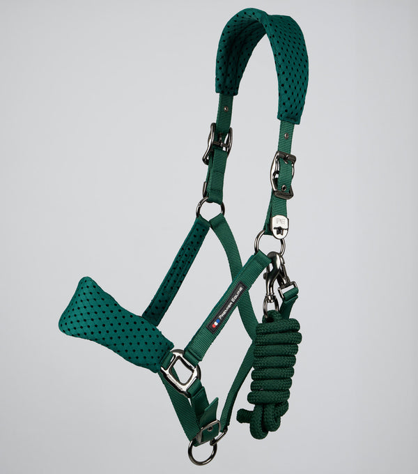 Necto 3D Mesh Head Collar with Lead Rope Green