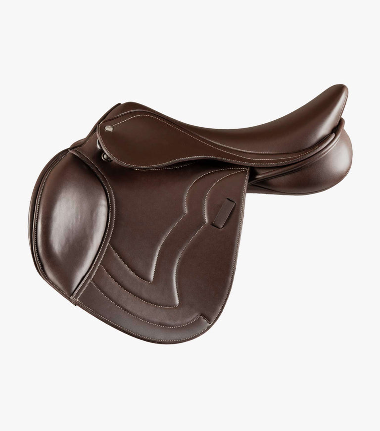 Selle d'obstacle pour cheval synthétique Premier Equine Sautiller Close  Contact